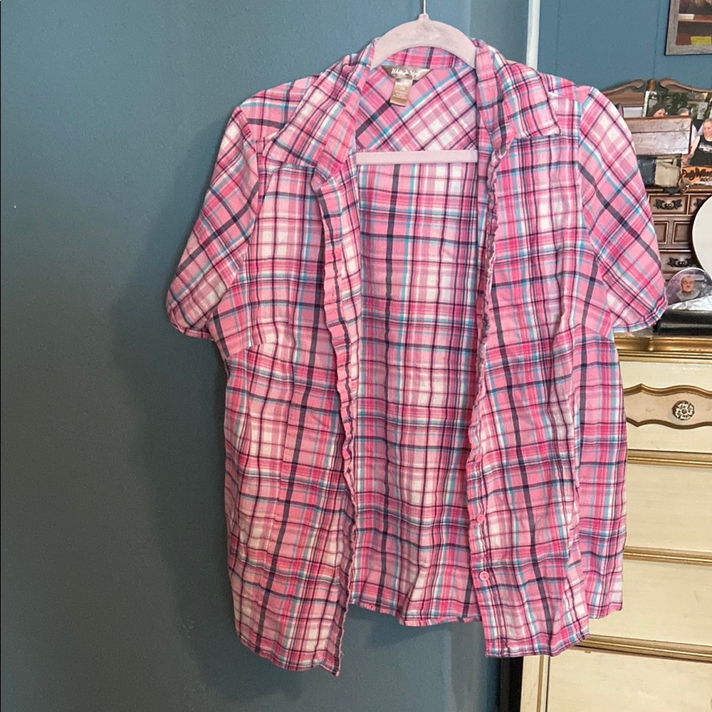 Pink Plaid Men's Shirt